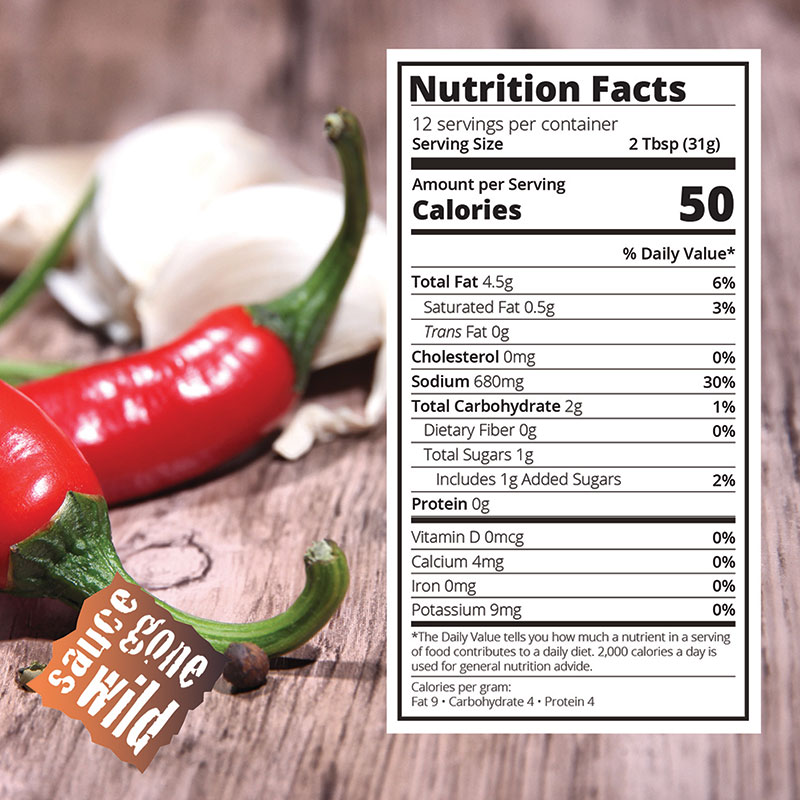 Nutritional Info for Spicy Garlic